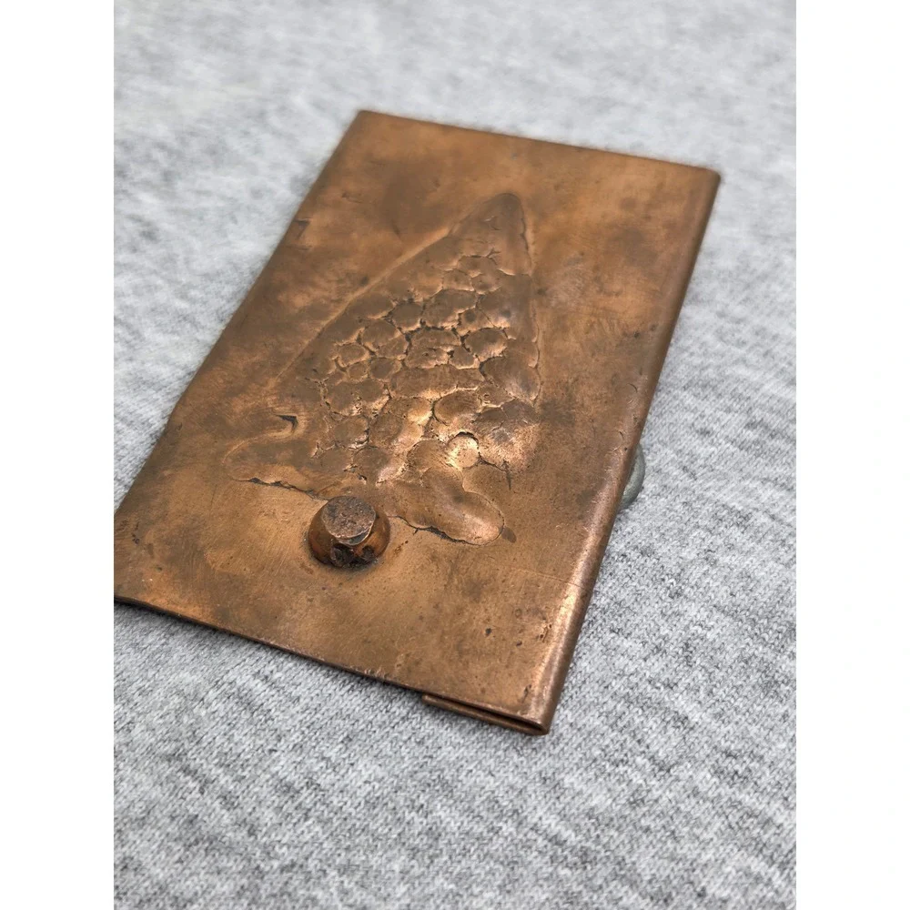Handmade Copper Pressed Arrowhead Tree Navajo Belt Buckle Rare
